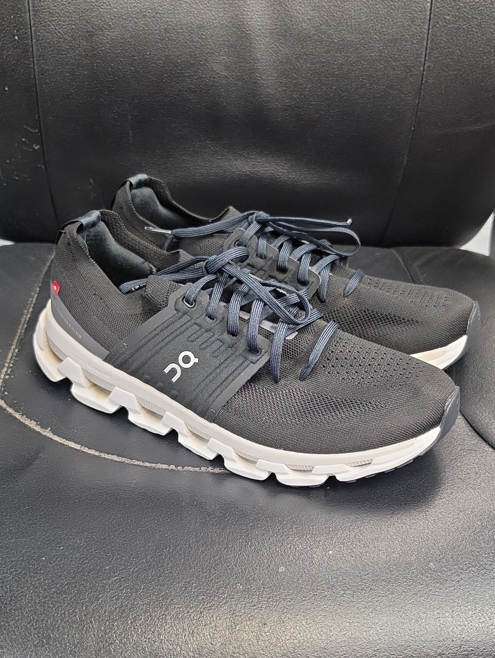 On Running Men's Athletic Cloud Sneakers in Black and White